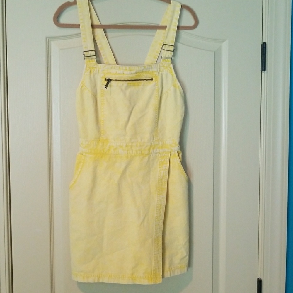 BDG Yellow Pinafore Dress